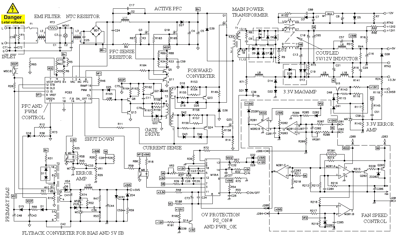 Computer power supply schematic